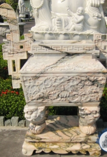 Lư hương đá cẩm thạch hồng Lư hương đá cẩm thạch hồng