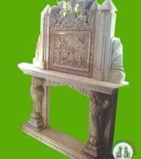 Lò sưởi chạm hoa văn thiên thần Lò sưởi chạm hoa văn thiên thần